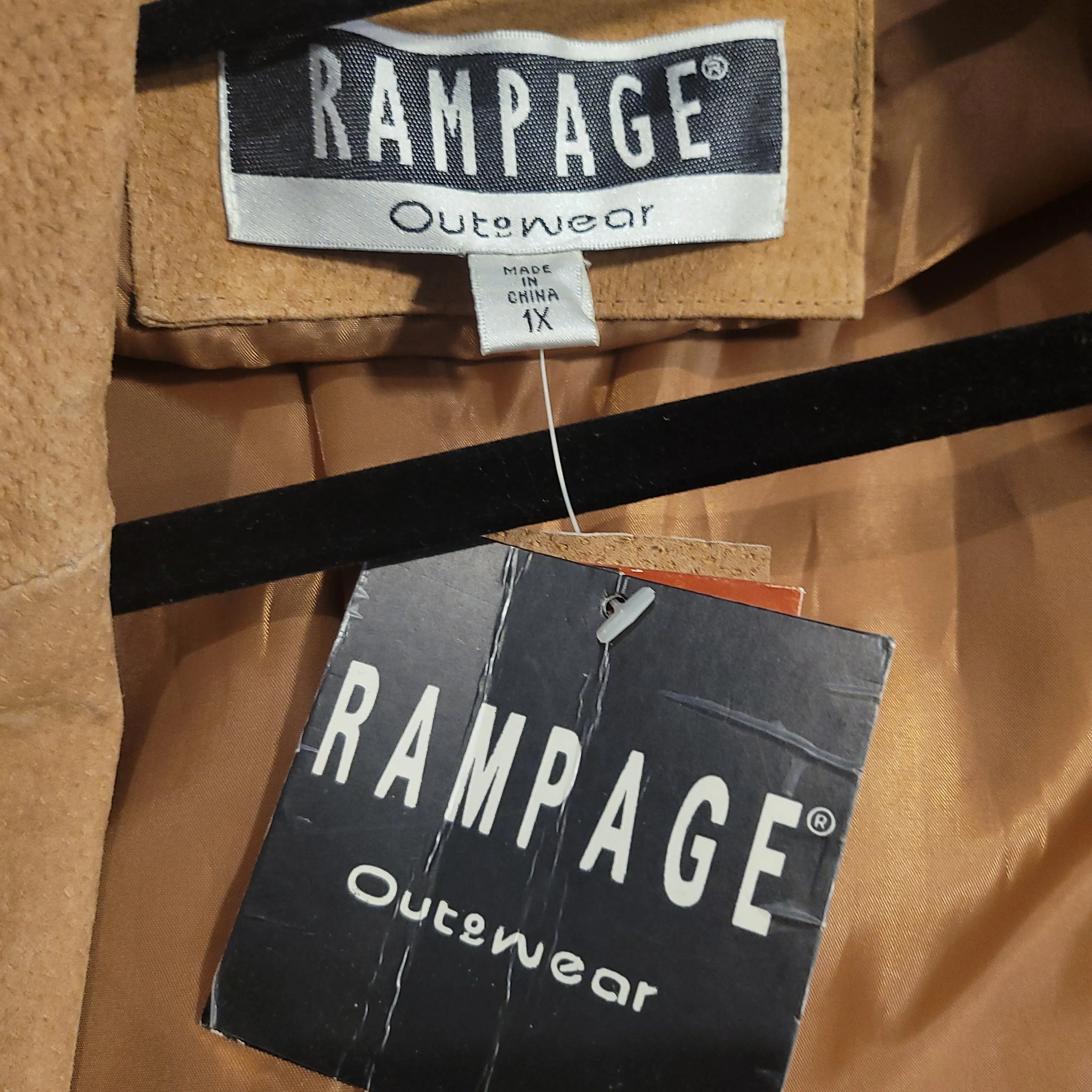 90s Suede Leather Jacket Rampage Suede Jacket Size L