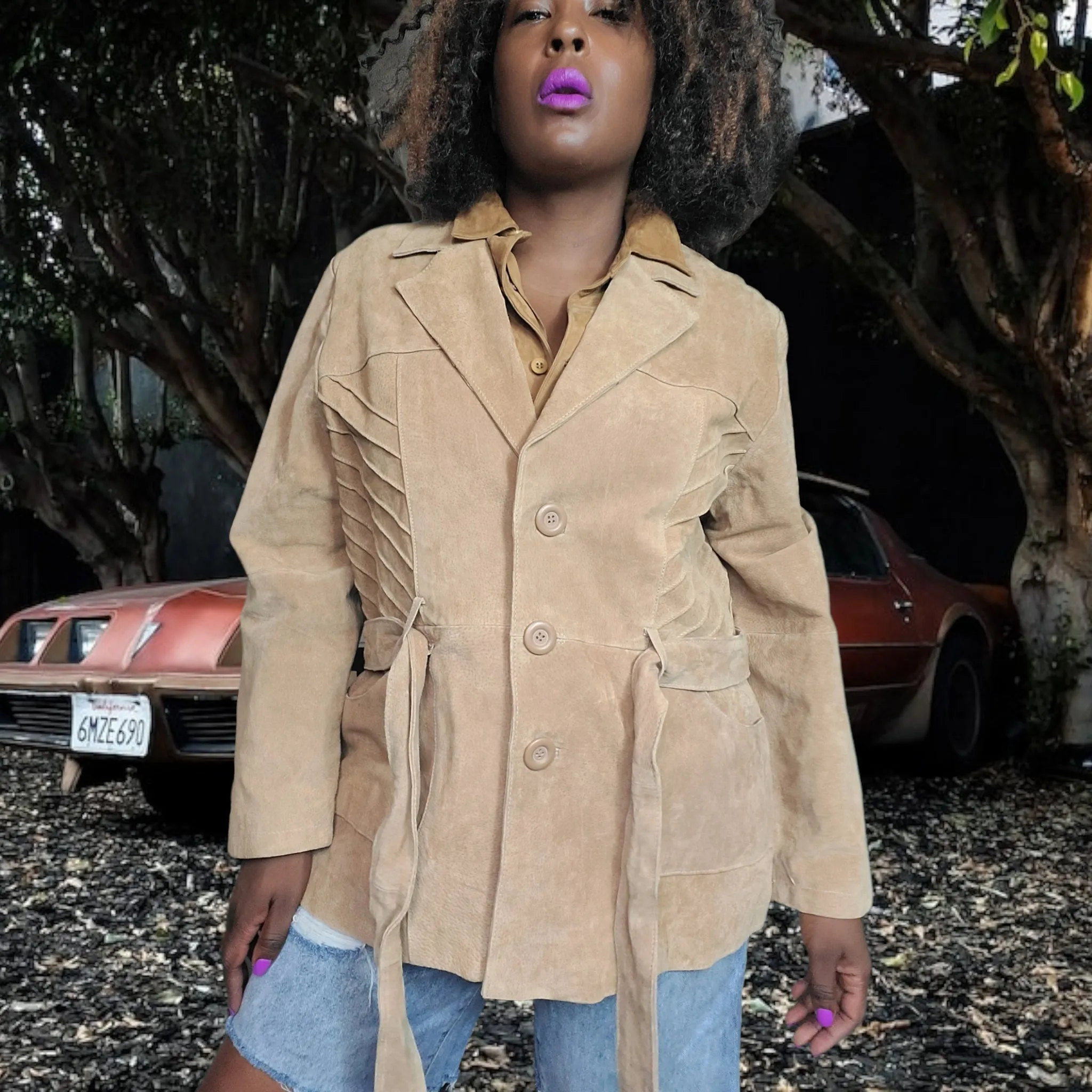 90s Suede Leather Jacket Rampage Suede Jacket Size L