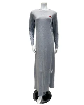 AH737 Dreamer Ribbed Grey Pull On Cotton Teen Nightgown