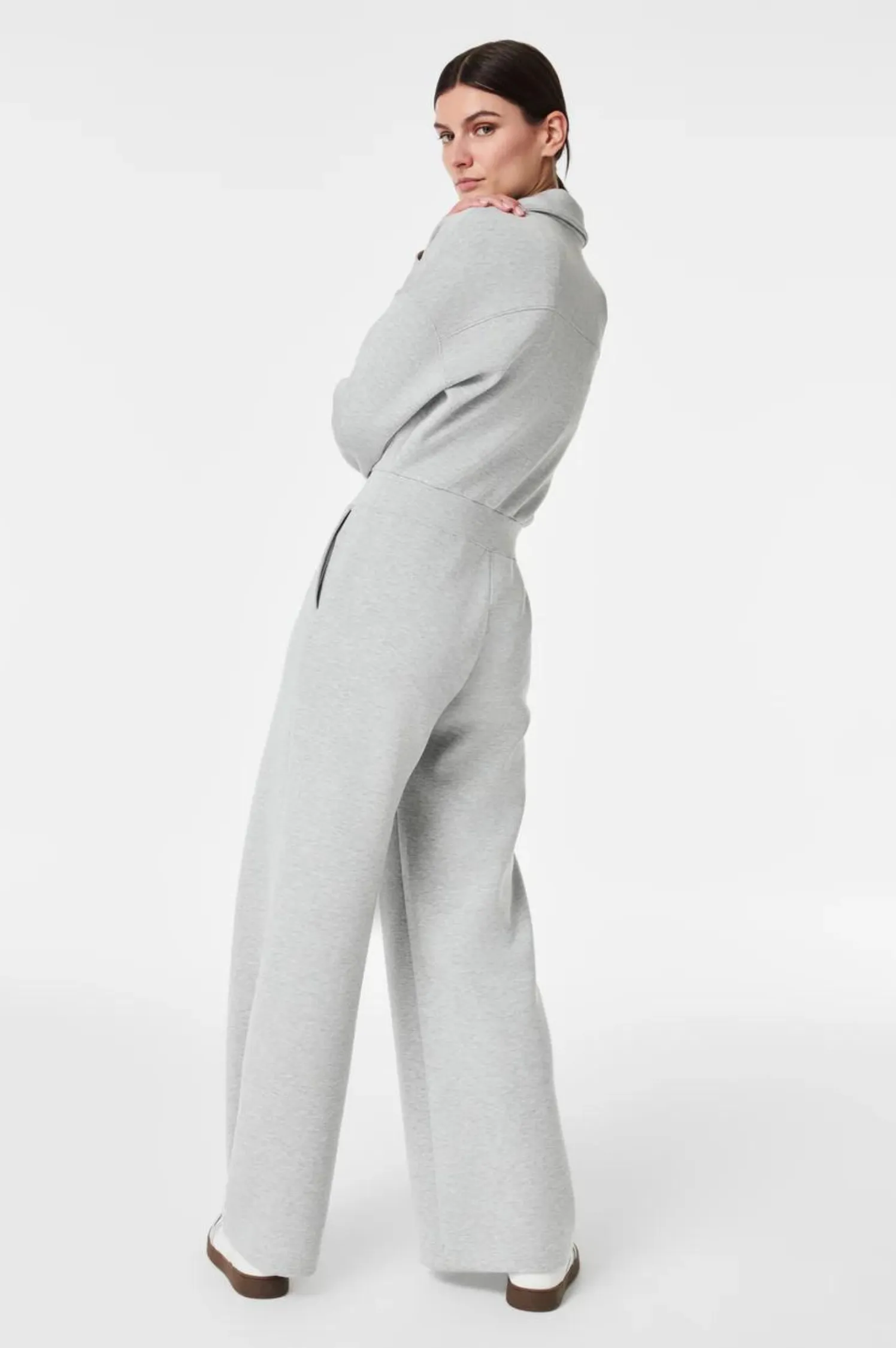 Airessentials Long Sleeve Wide Leg Jumpsuit