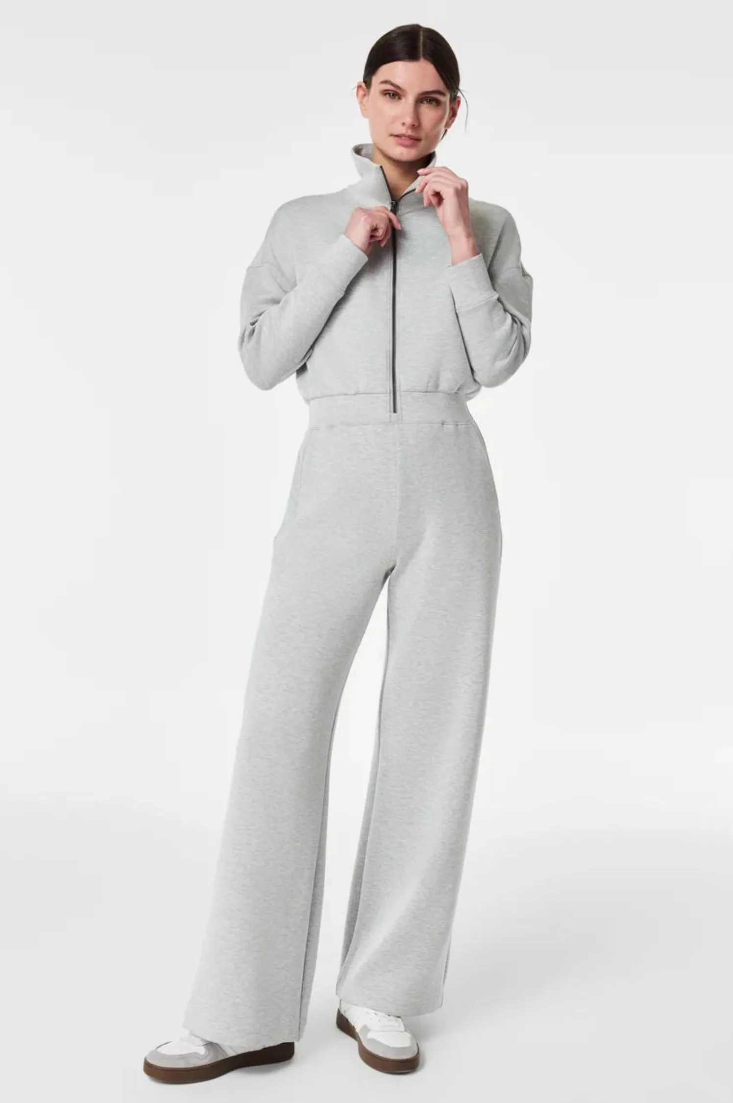 Airessentials Long Sleeve Wide Leg Jumpsuit