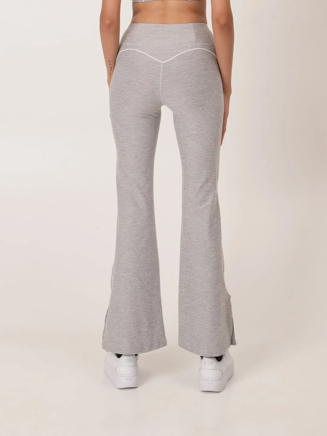 Alpha Bootcut Pants in Marl Grey