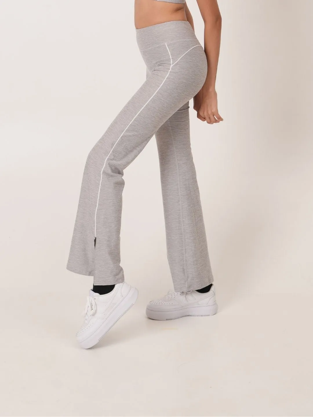 Alpha Bootcut Pants in Marl Grey