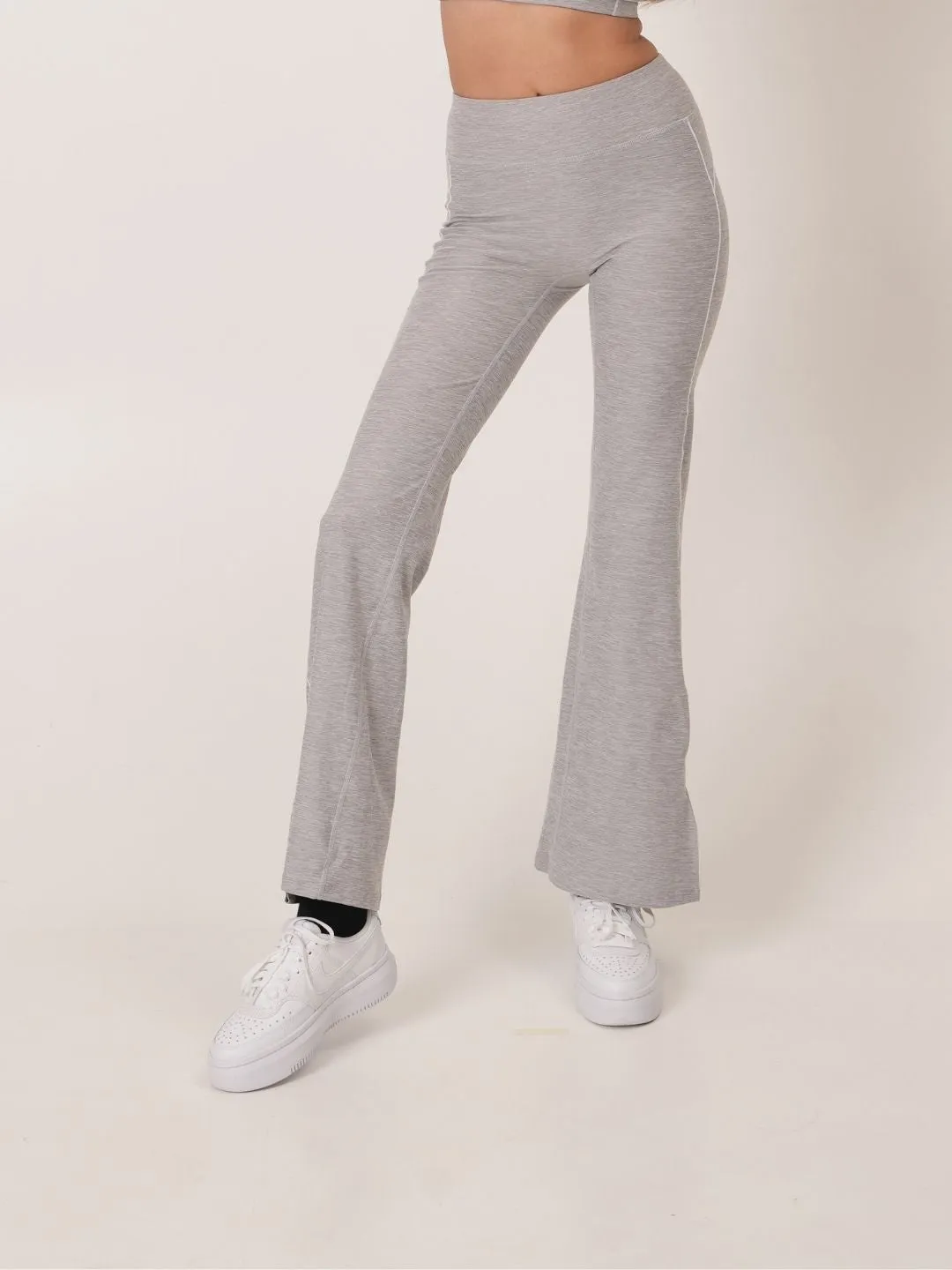 Alpha Bootcut Pants in Marl Grey