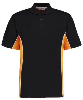 Black/Gold/White* - Track polo (classic fit)