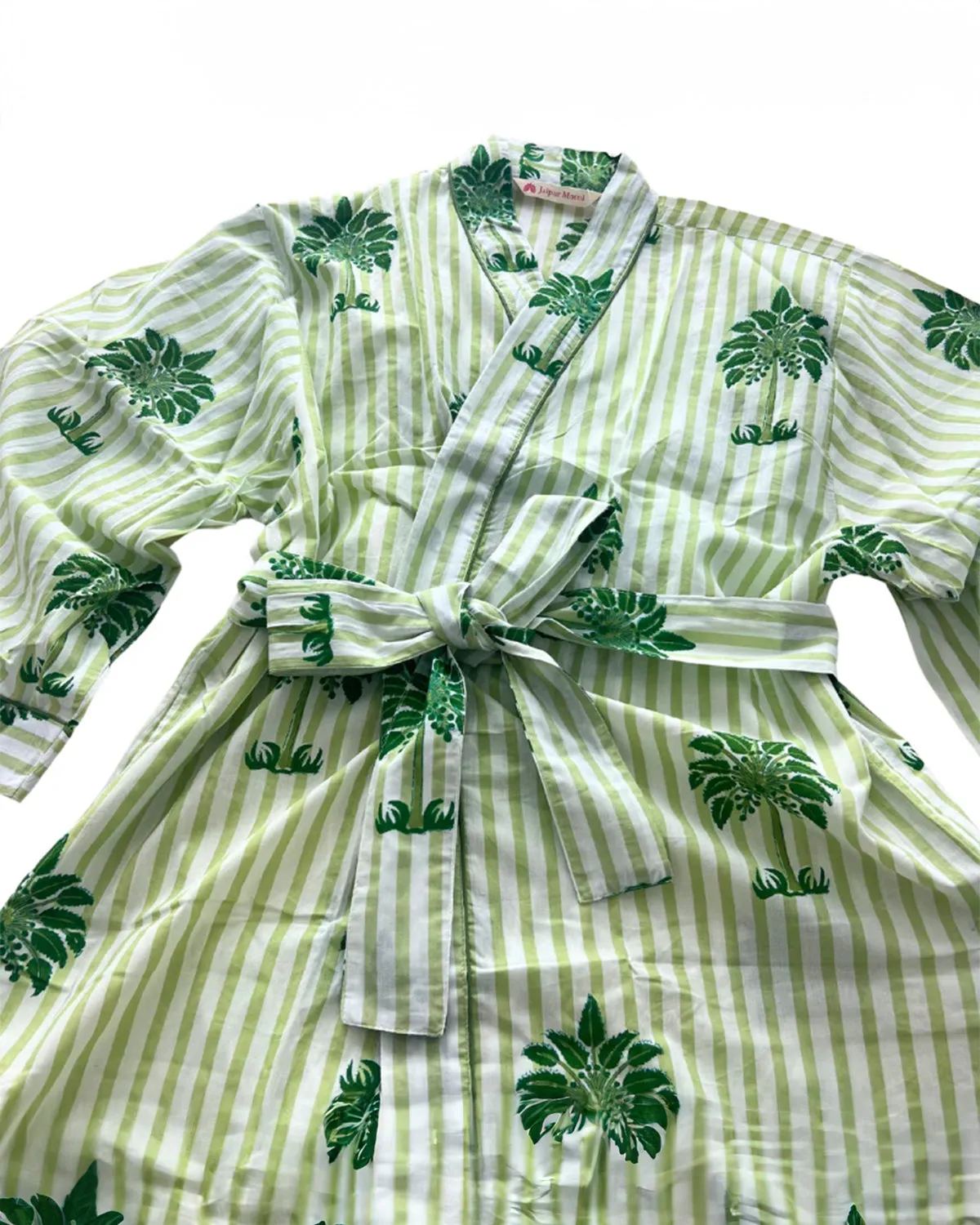 Block Print Cotton Robe | Summer Palms