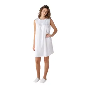 Camille White Cotton Nightgown