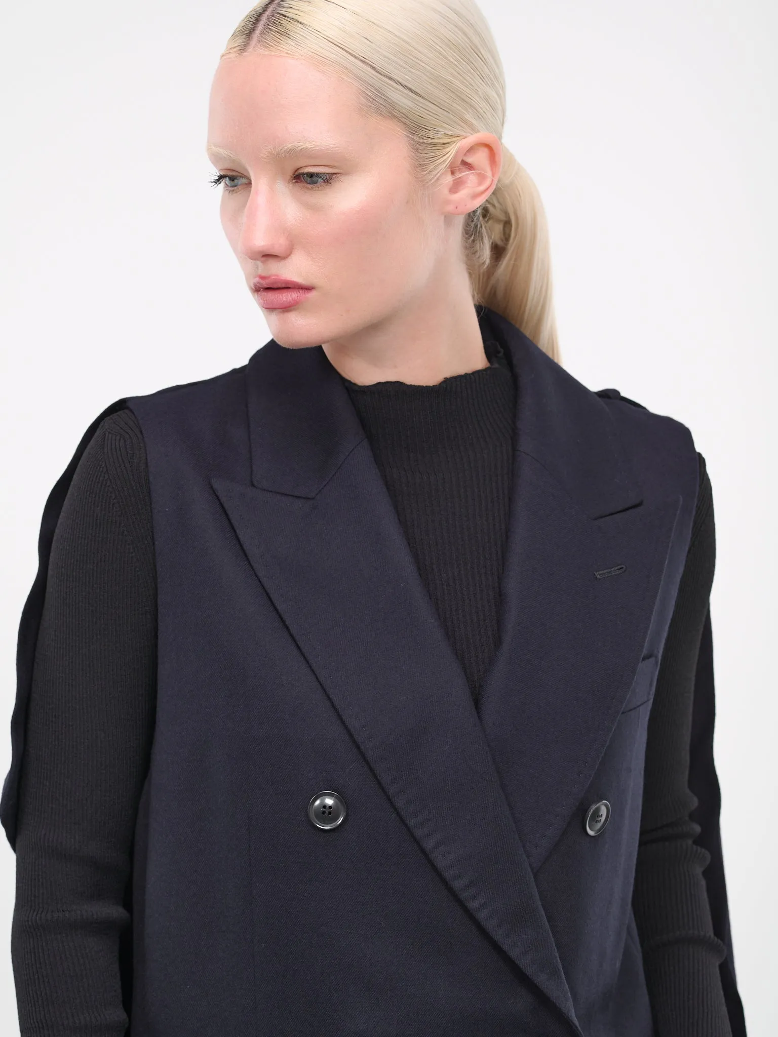 Cape Trench Coat (FE016-E-NAVY)