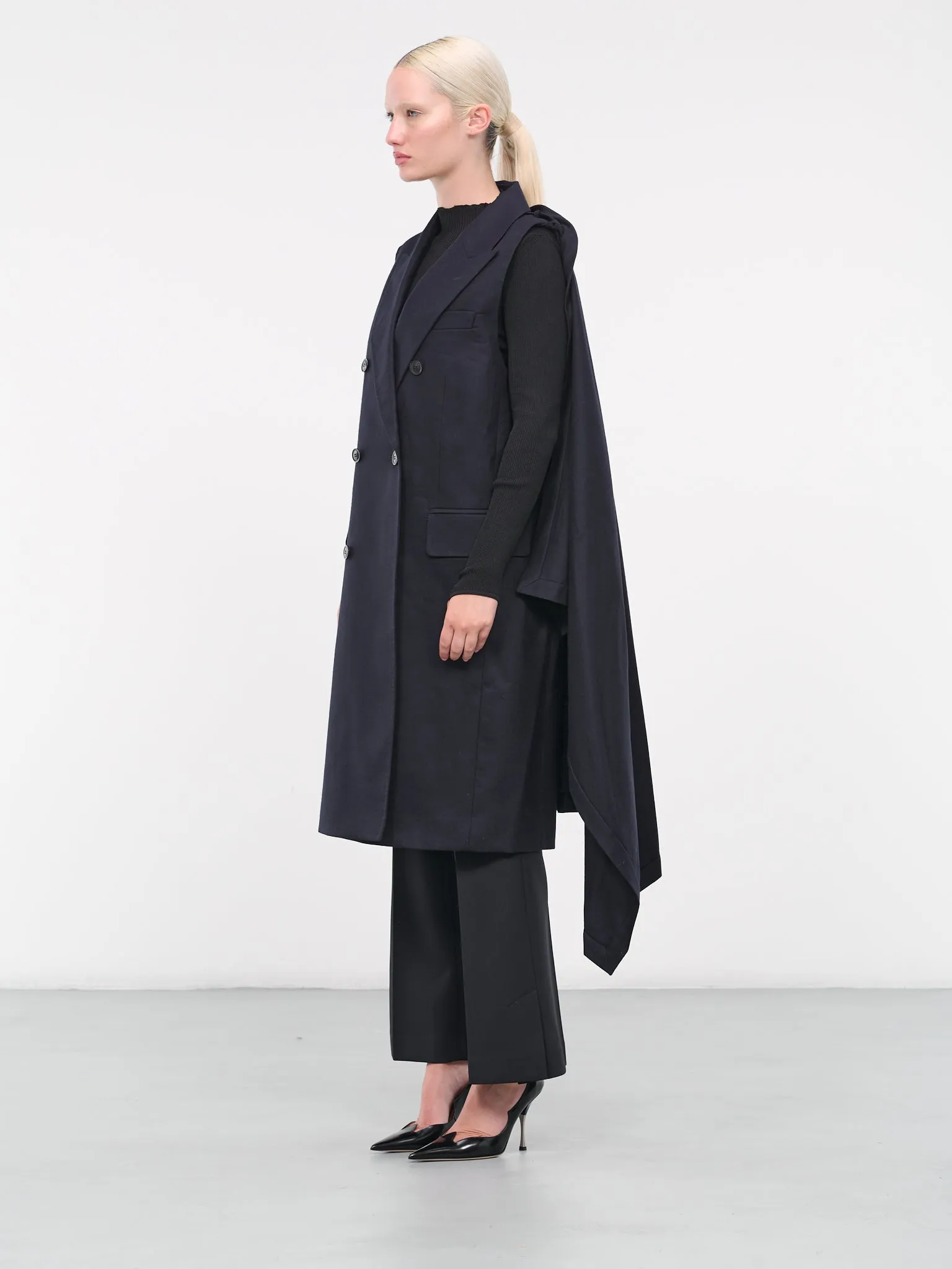 Cape Trench Coat (FE016-E-NAVY)