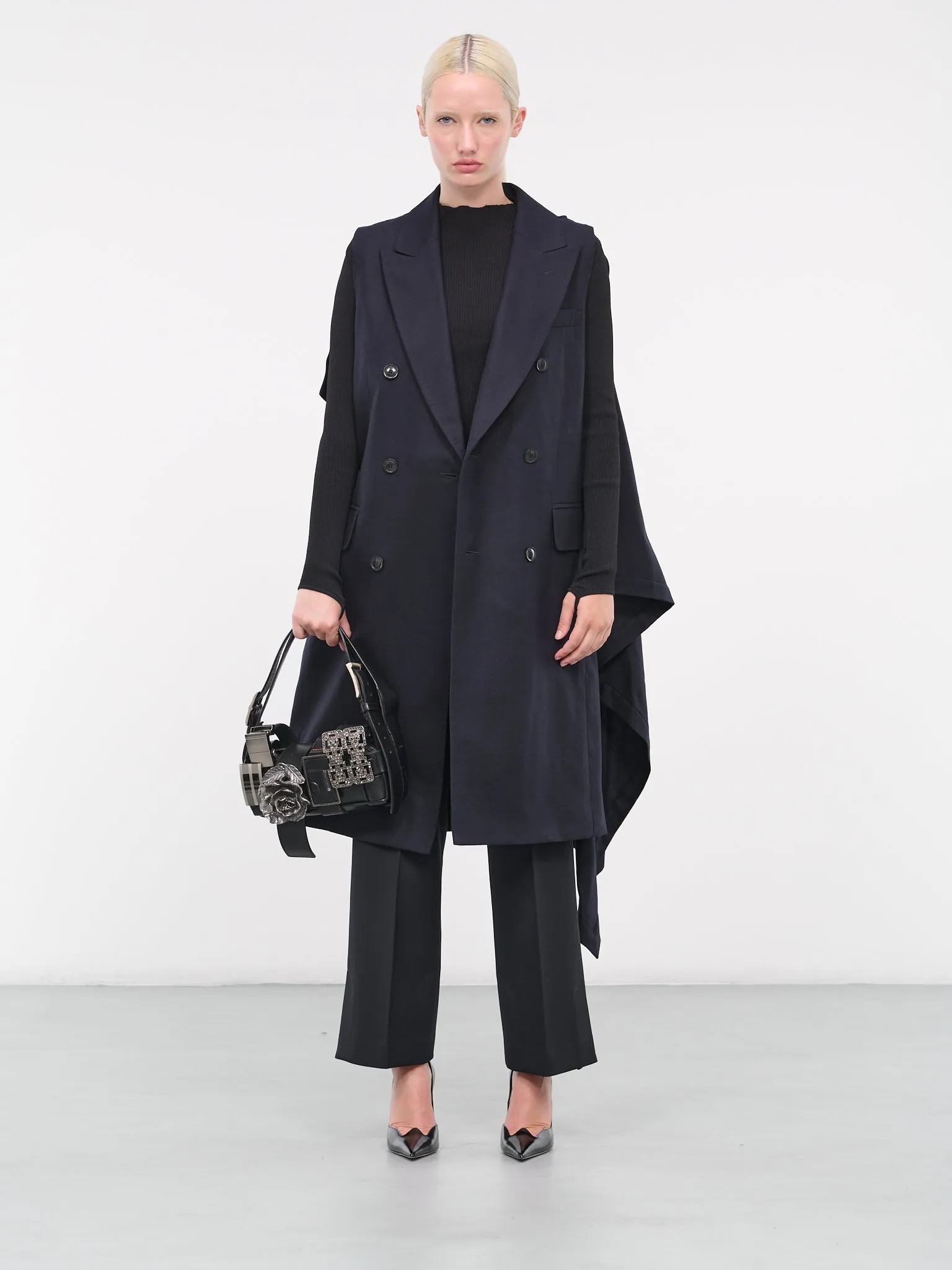 Cape Trench Coat (FE016-E-NAVY)