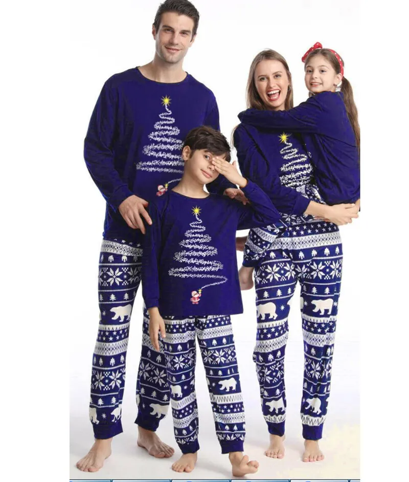 Christmas Matching Family Pyjamas Pajamas Clothing Sets Father Mommy And Me Clothes  Matching Clothes Sets