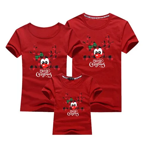 Christmas Matching Family Pyjamas Pajamas Matching Outfits Mother Daughter Clothes Girls Boy Mom Dad T-shirt Cartoon T-shirt