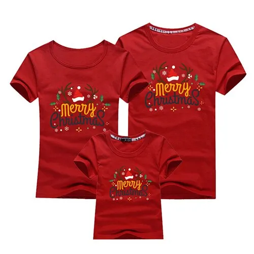 Christmas Matching Family Pyjamas Pajamas Matching Outfits Mother Daughter Clothes Girls Boy Mom Dad T-shirt Cartoon T-shirt