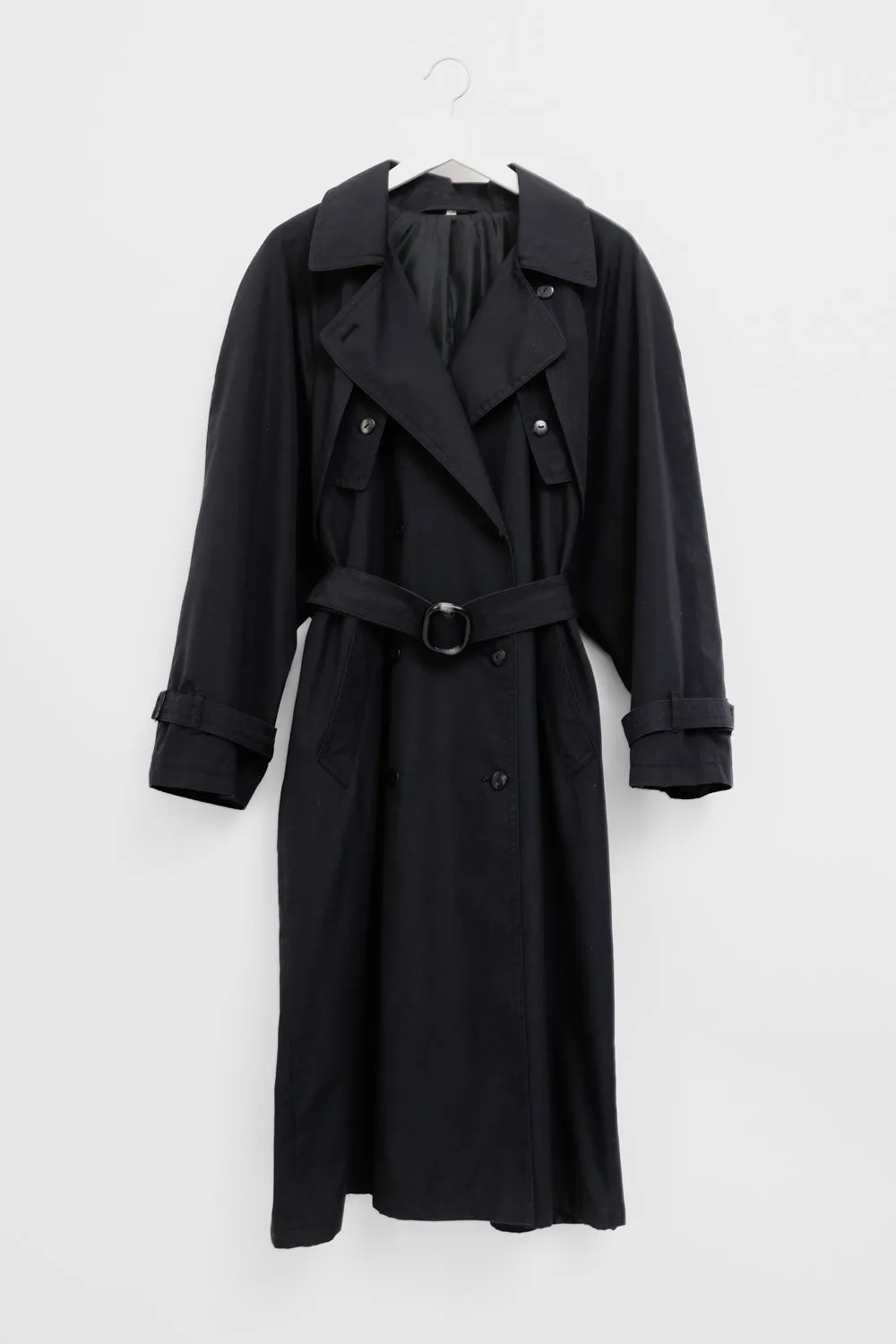 CLASSY NIGHTBLUE OVERSIZE LONG VINTAGE TRENCH