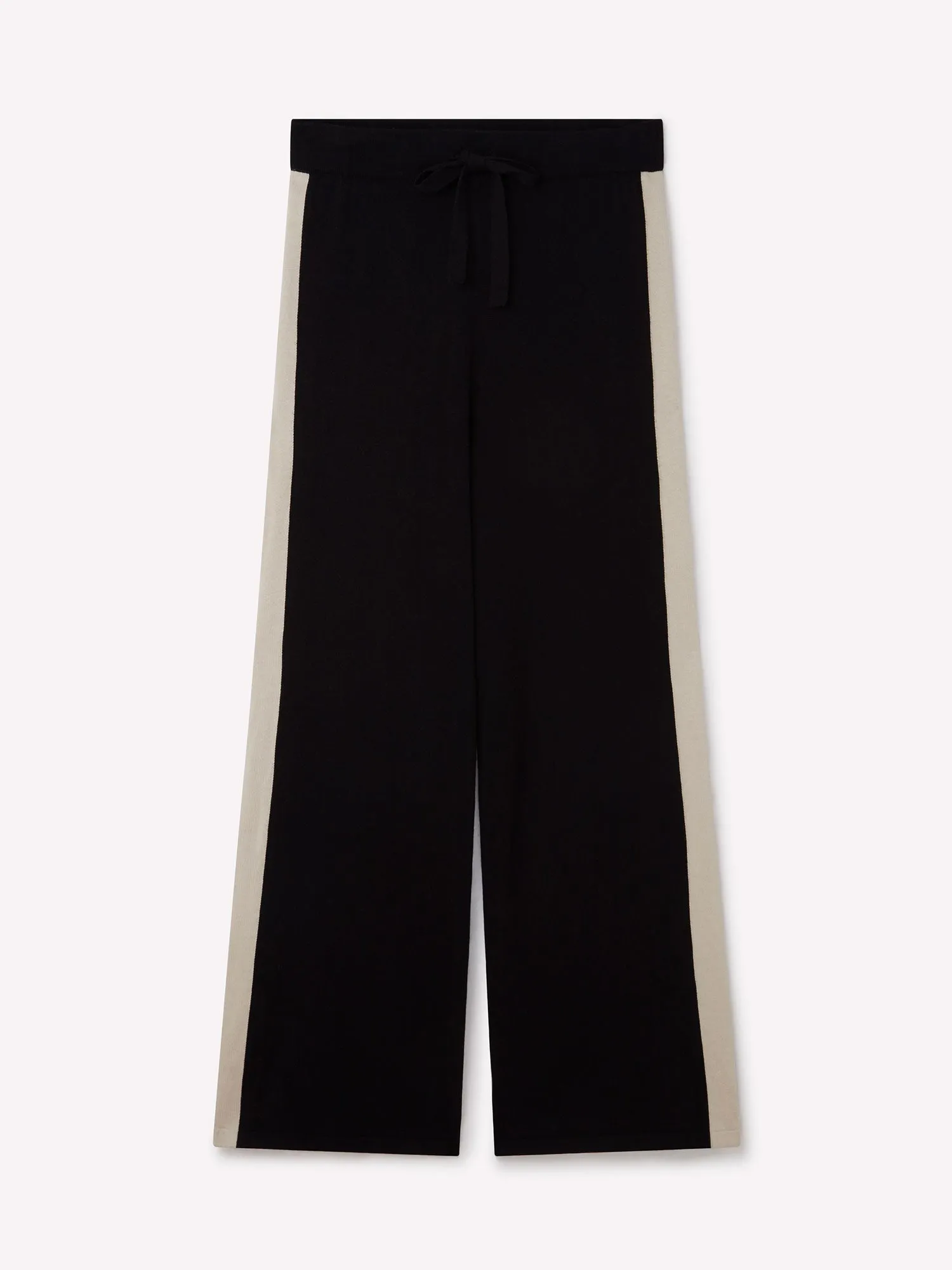 Contrast Stripe Wide Leg Trousers