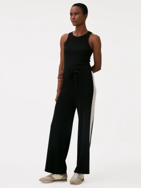 Contrast Stripe Wide Leg Trousers