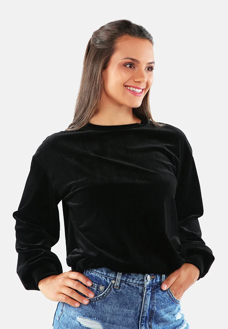 Drop Shoulder Corduroy Top