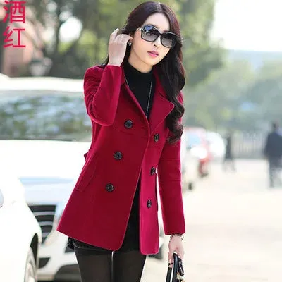 Elegant Office Solid Long Trench Coat