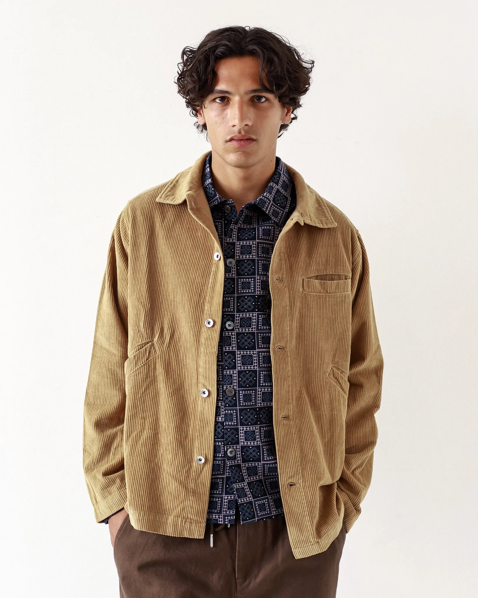 Evans Overshirt - Sand Corduroy