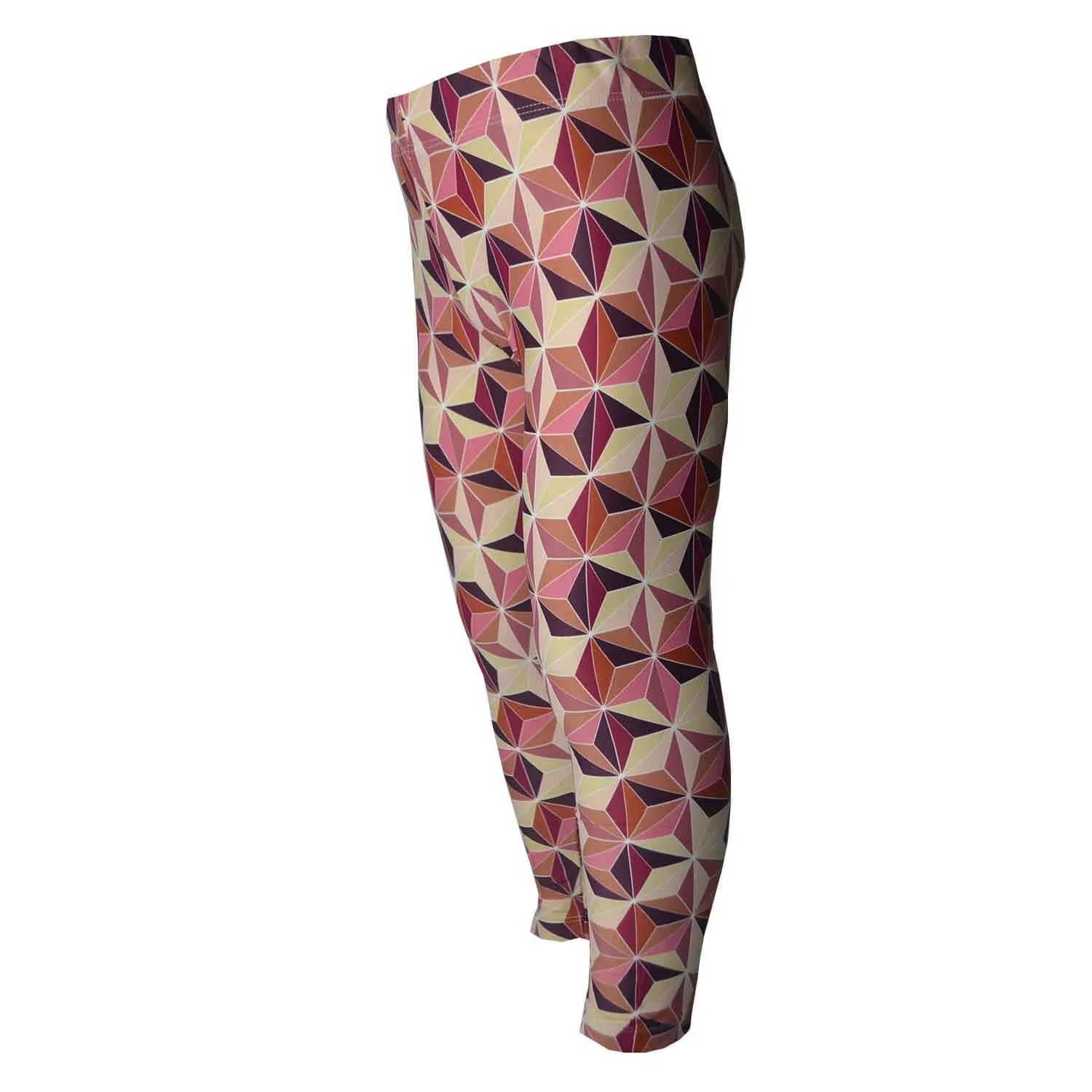 Girls Sports Leggings | Beautiful Geometric Rust Print | Ankle-length | Activewear | Age 3 – 12 Years | Broggs®