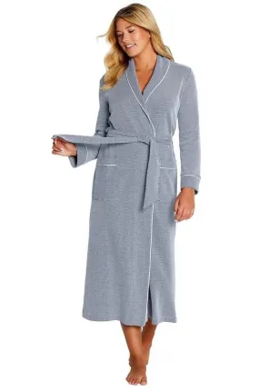 Grace Long Sleeve Long Robe Navy