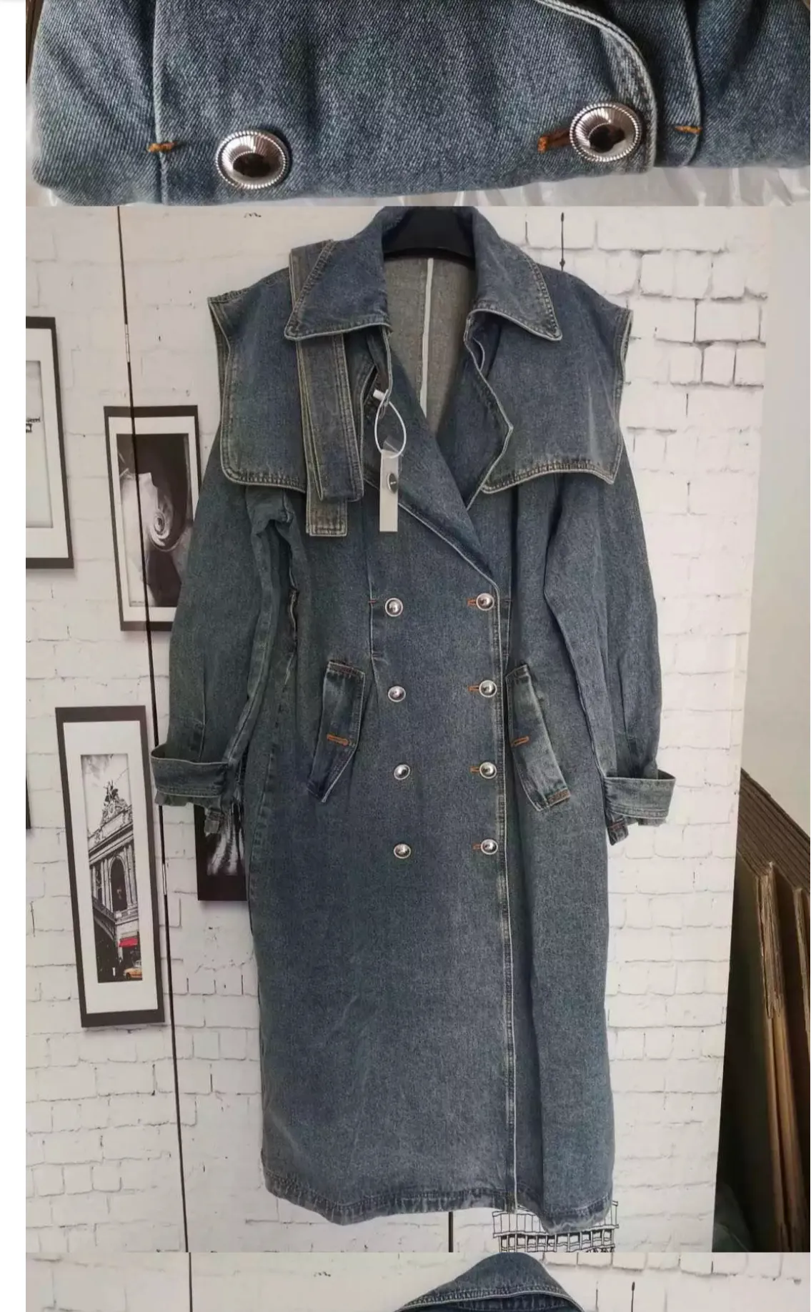 Hey Hollywood- Women's Jean Trench Coat