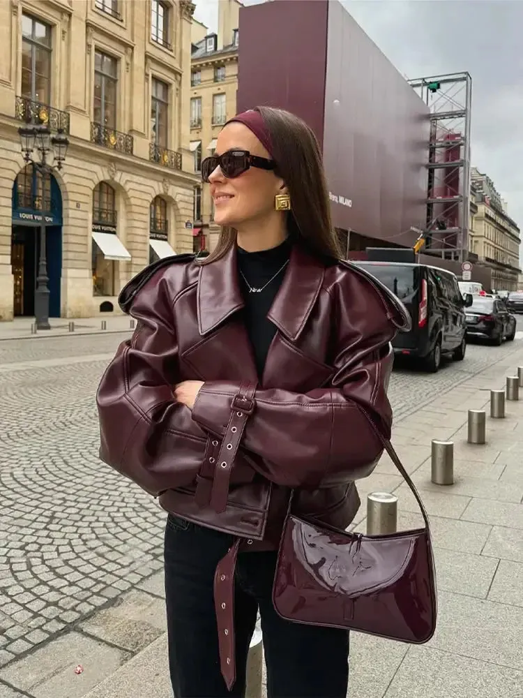 Katherine | Burgundy Short Trench Coat