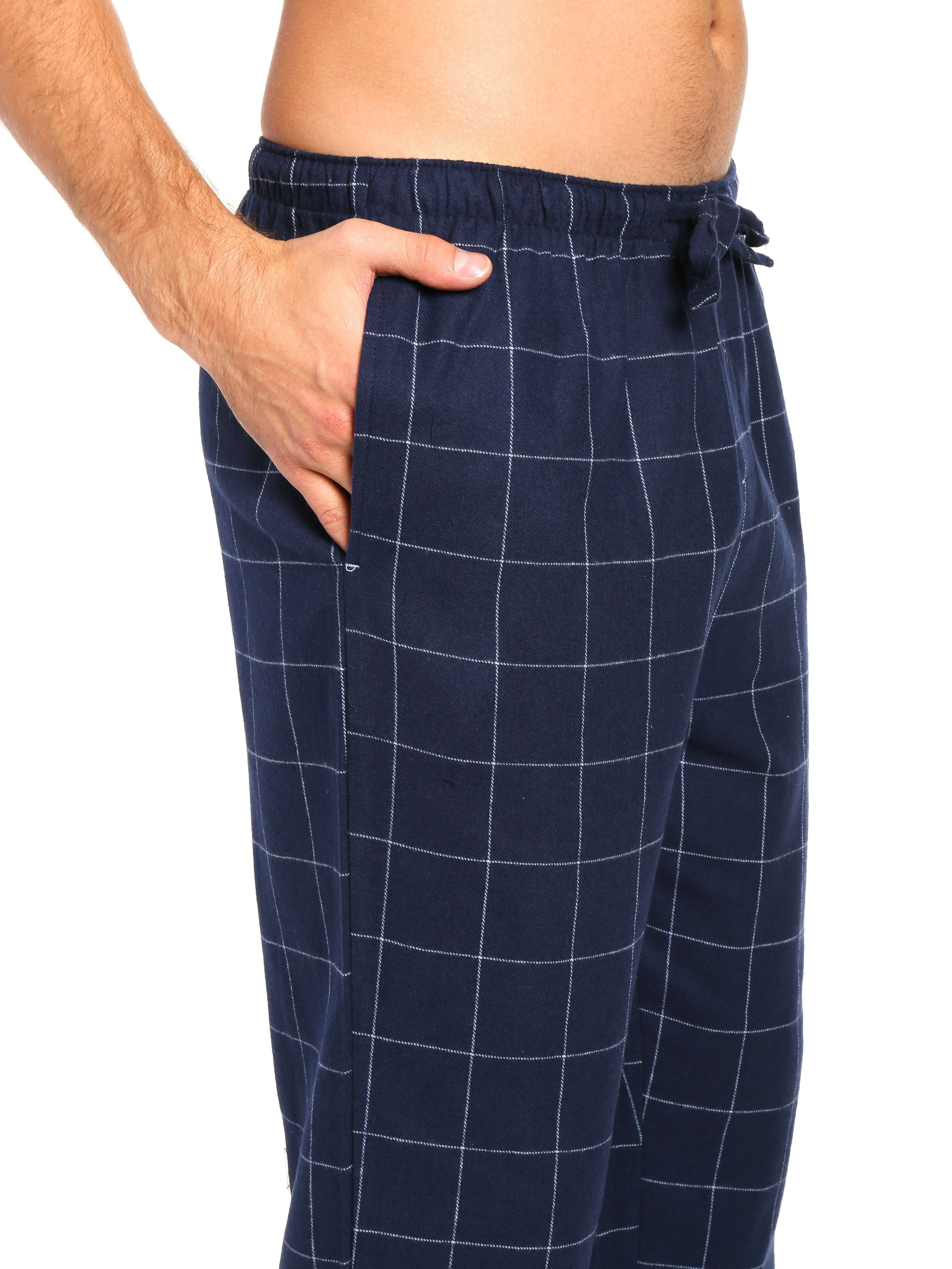 Mens 100% Cotton Flannel Lounge Pants