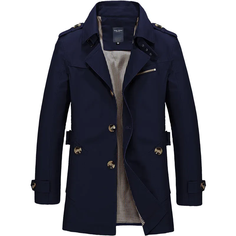 Men's Fitted Coats Trench Coat Jacket