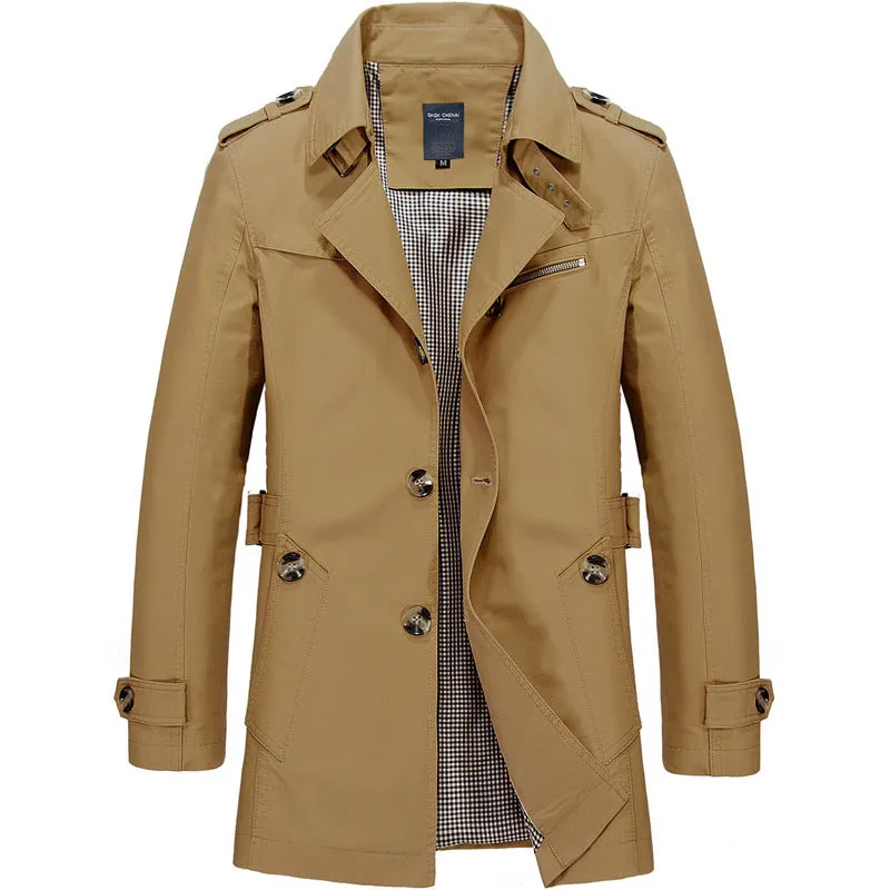 Men's Fitted Coats Trench Coat Jacket