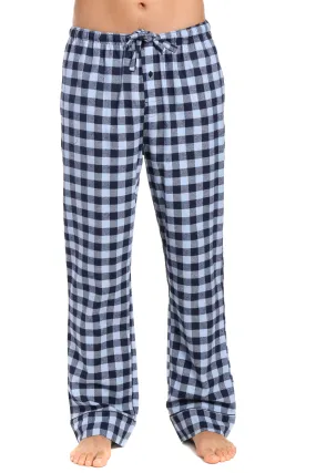 Mens Gingham 100% Cotton Flannel Lounge Pants