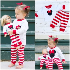 Mouse Ears Appliqué Loungewear for Dolls