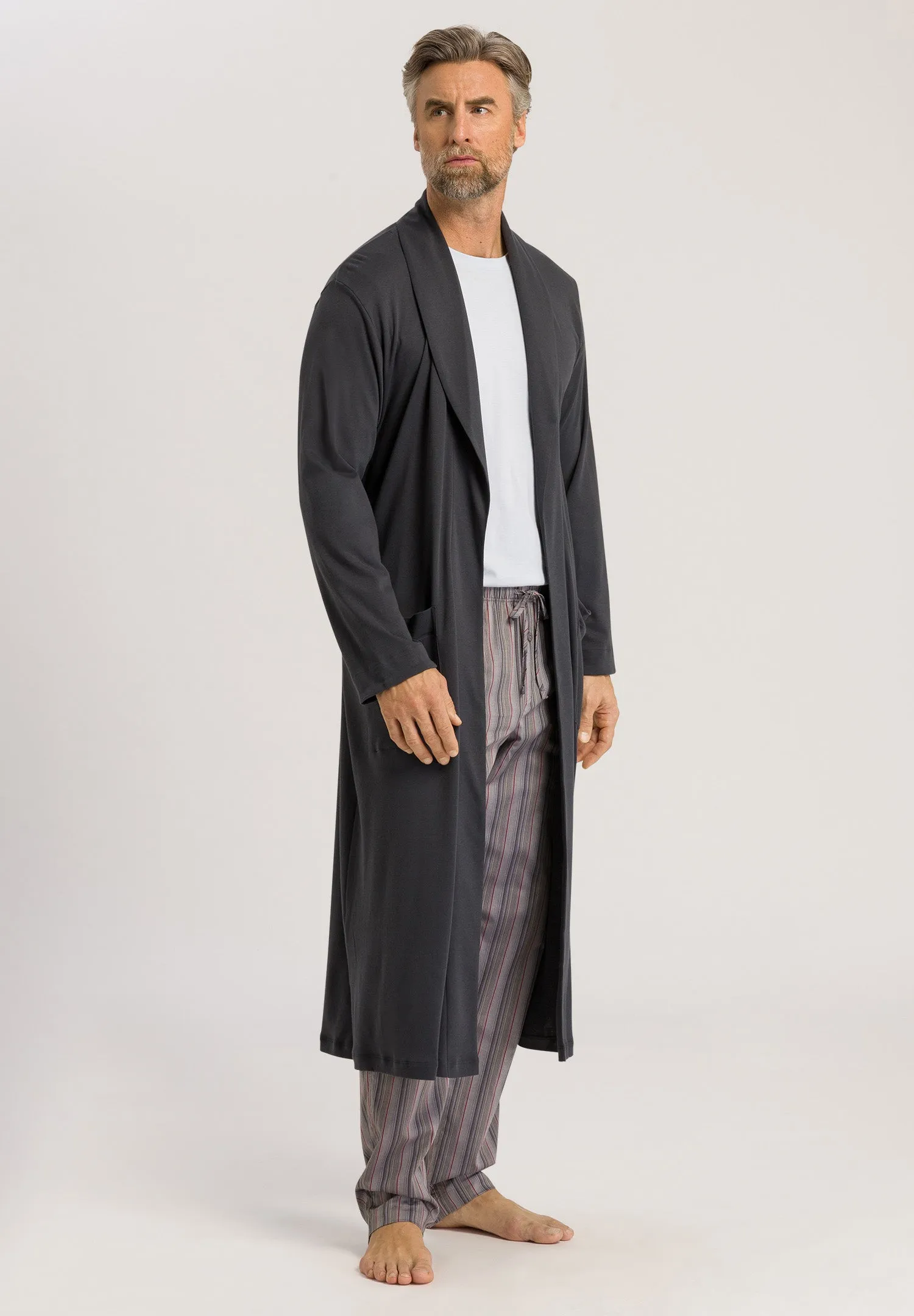 Night And Day Cotton Shawl Collar Robe | Dark Shale 75438-2844