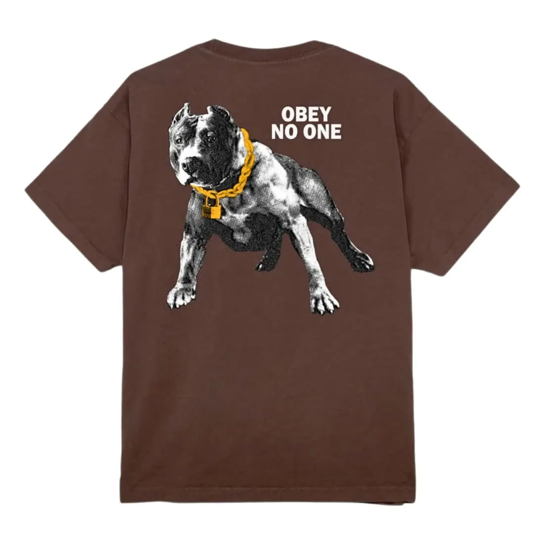 Obey No One Heavyweight Box Fit T-Shirt - Java Brown