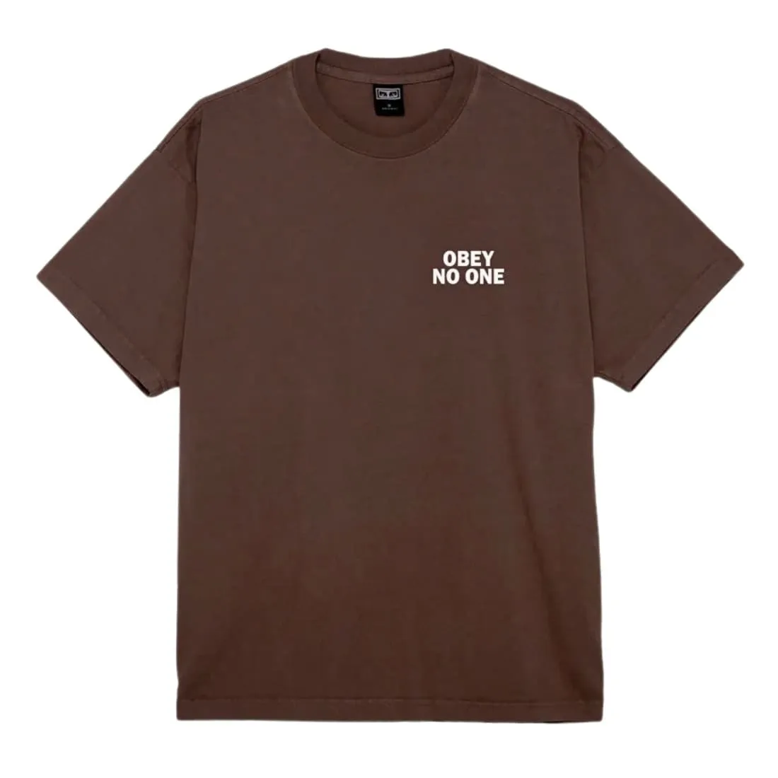 Obey No One Heavyweight Box Fit T-Shirt - Java Brown