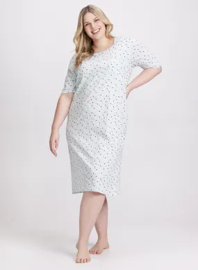 Polka Dot Motif Nightgown