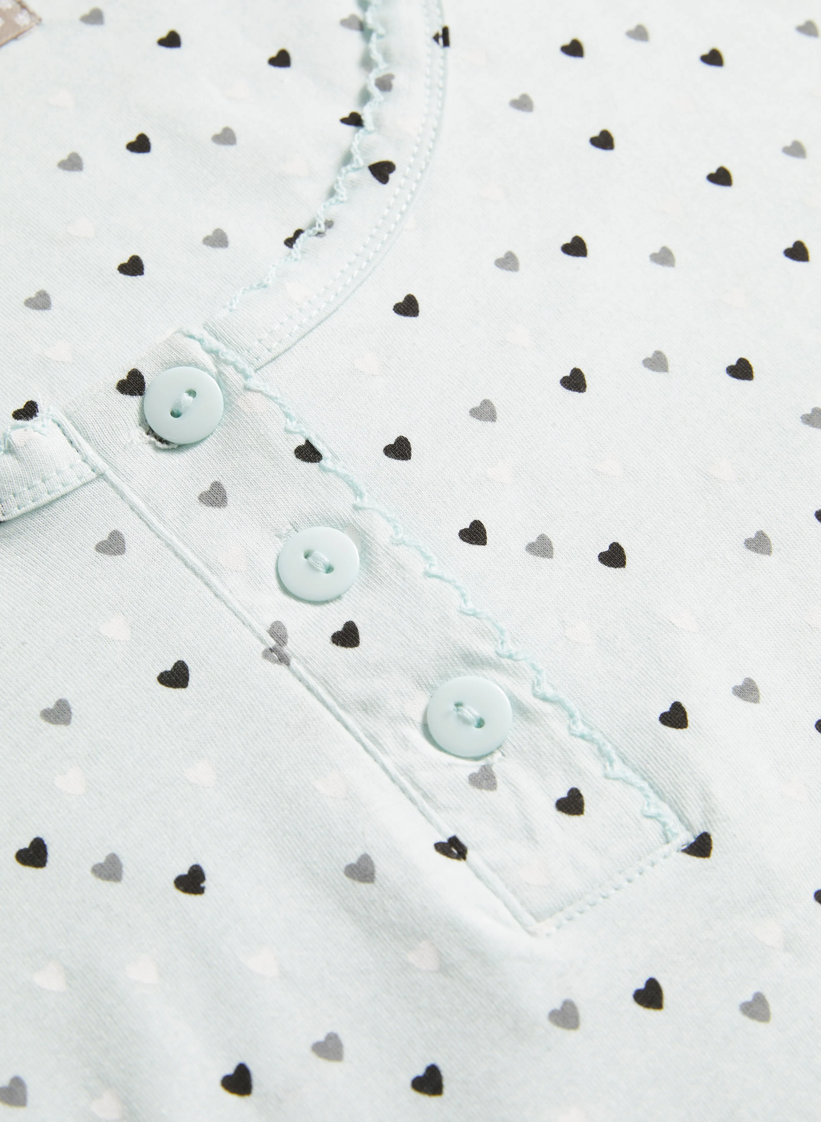 Polka Dot Motif Nightgown