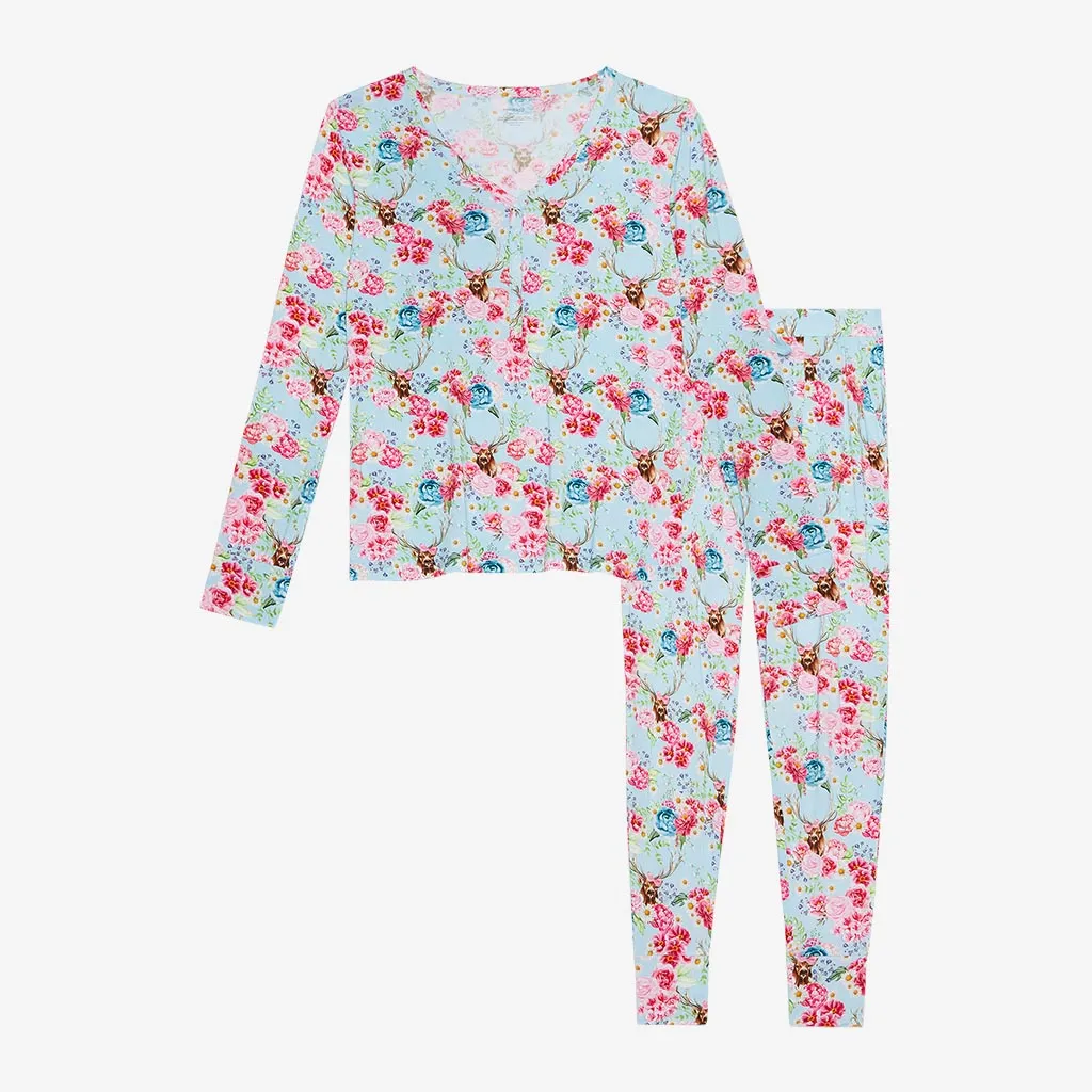 Posh Peanut Fawn Women's L/S Pajama Set