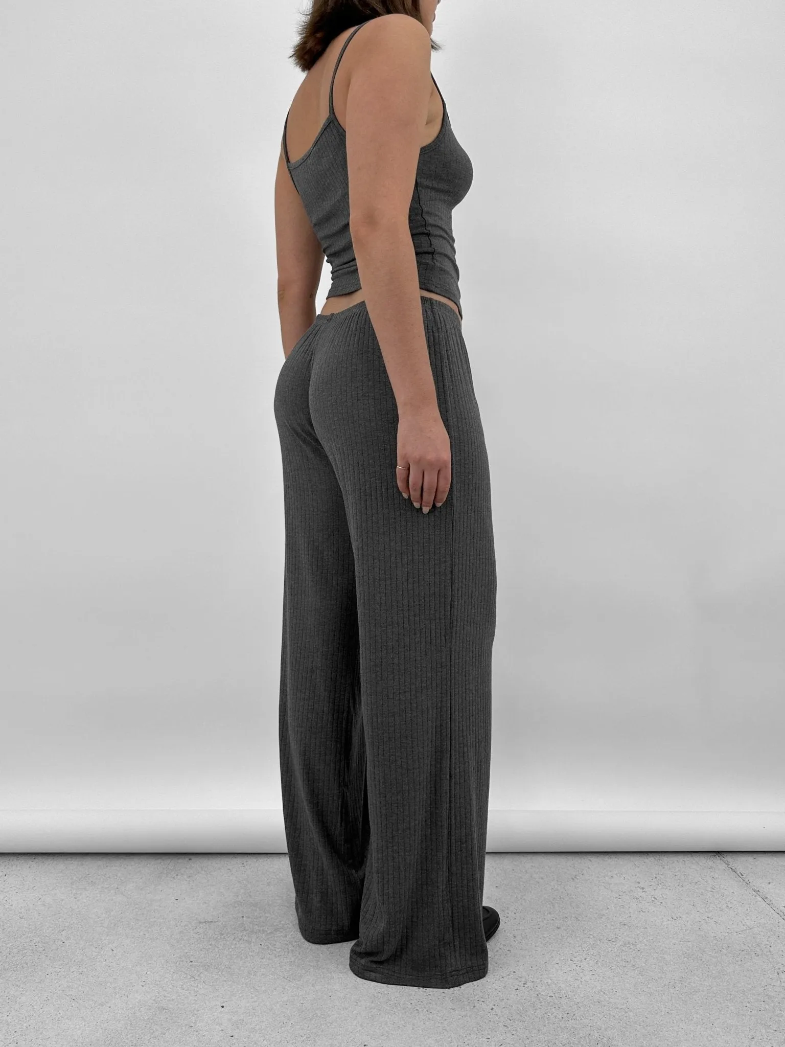 Ribbed Wide Leg Pants