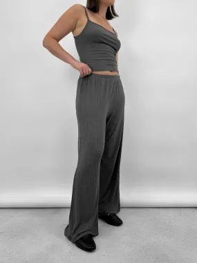 Ribbed Wide Leg Pants