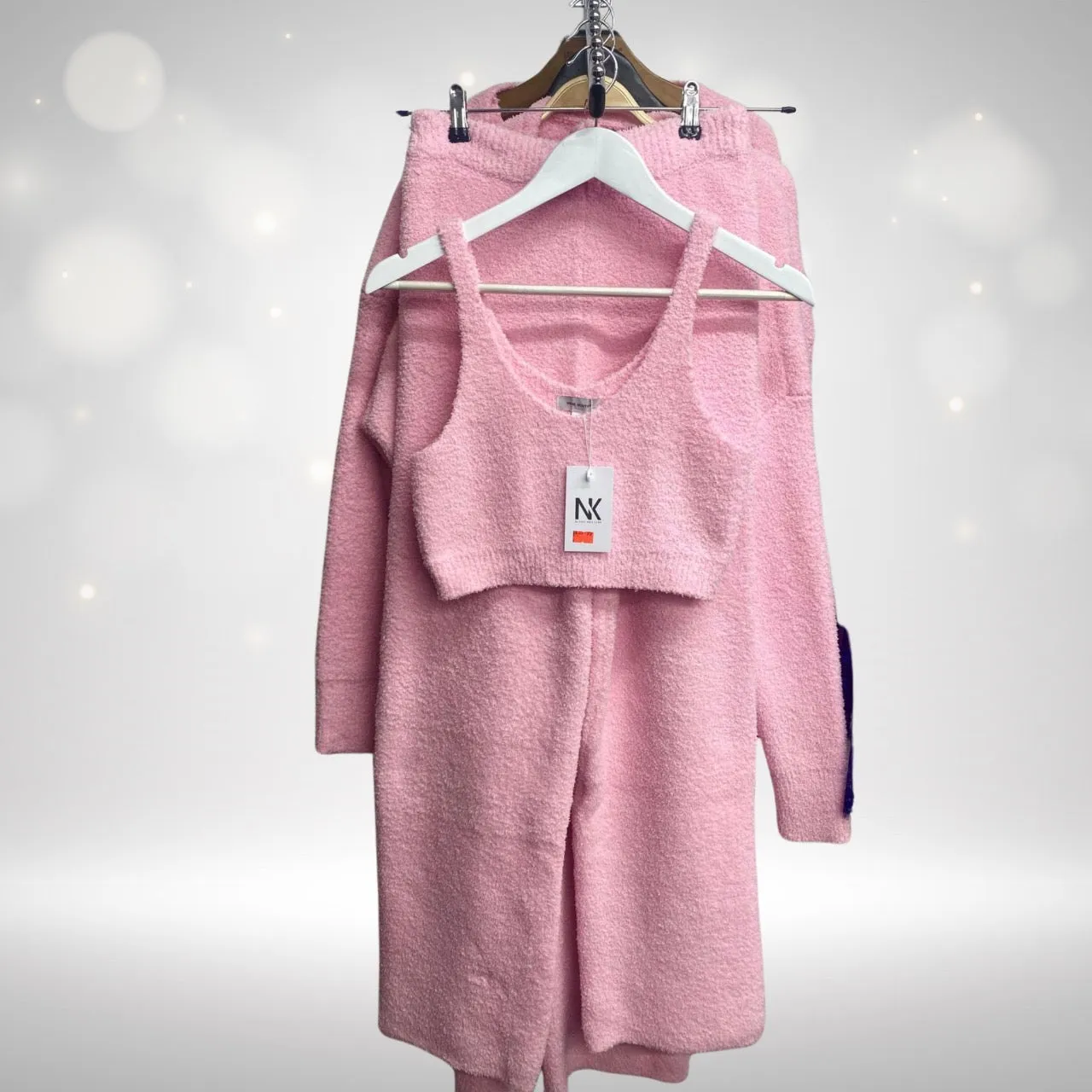 Rosie Pink oversized towelling ( FLUFFY ) loungewear set.