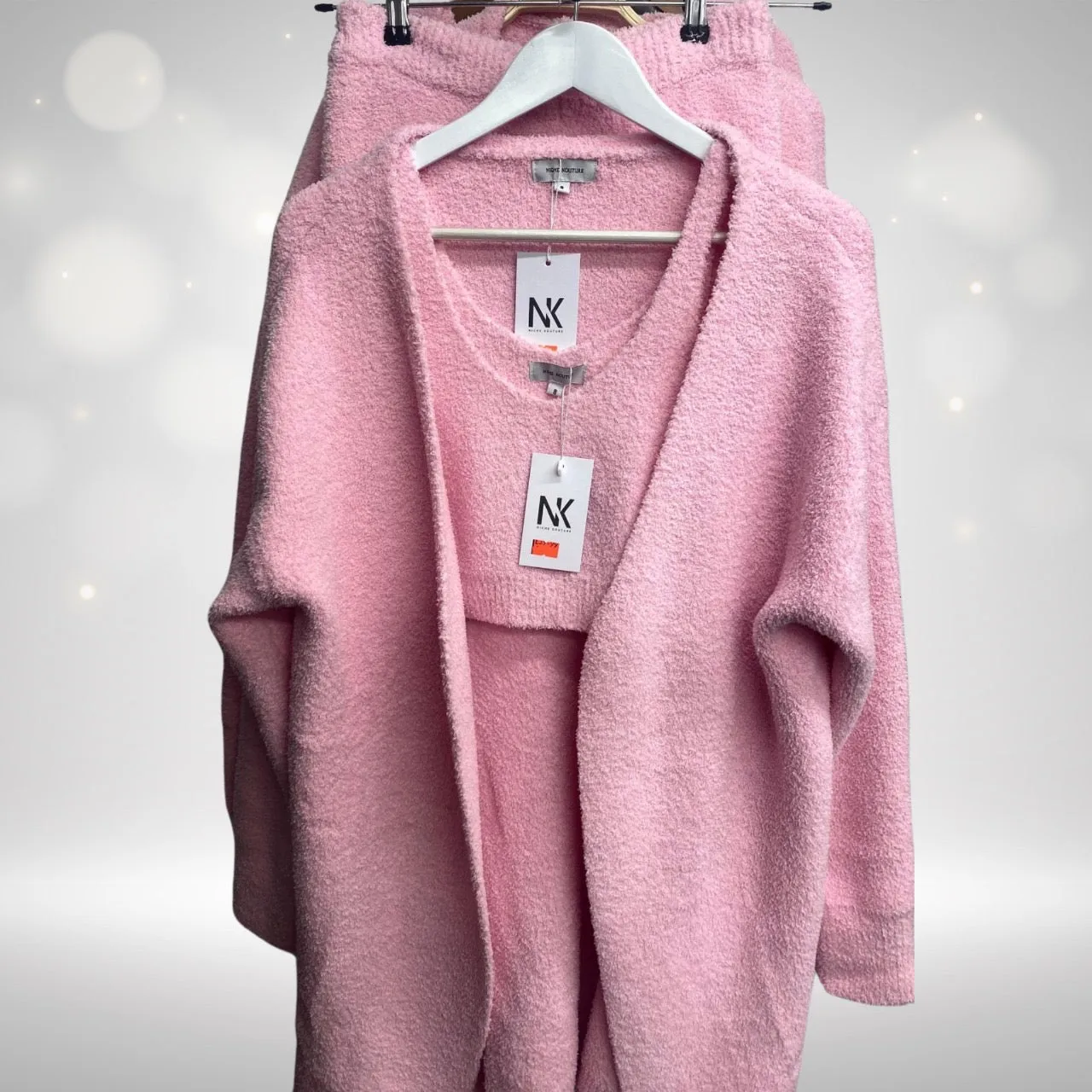 Rosie Pink oversized towelling ( FLUFFY ) loungewear set.