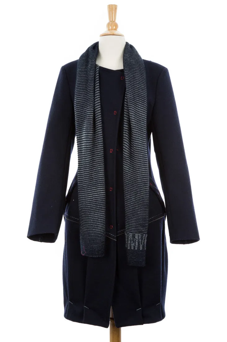 Selection Wool Trench Coat With Scarf