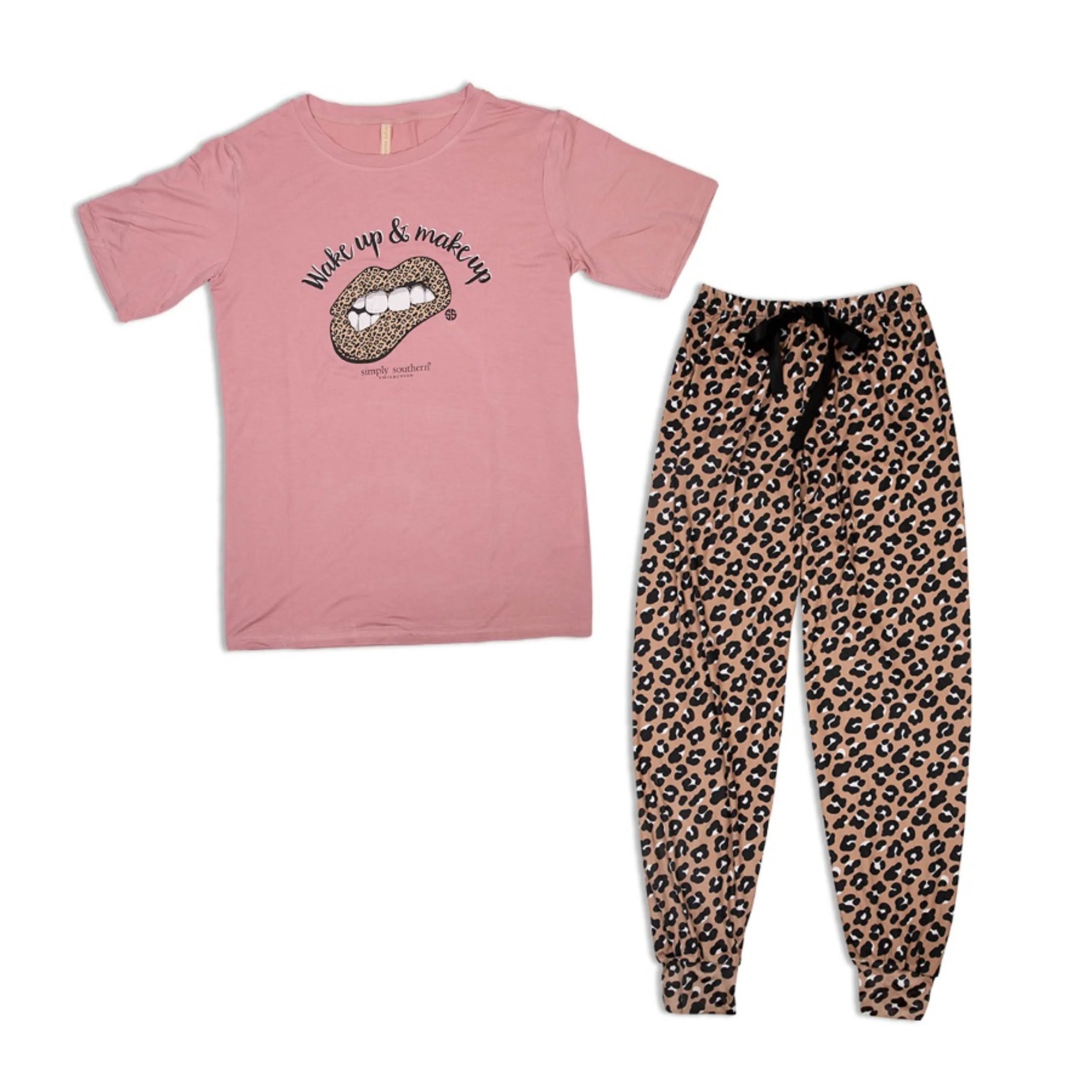 Simply Southern "Wake Up & Makeup" Youth PJ Set