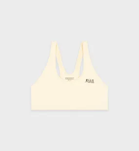 SR Runner Sports Bra - Almond/Black