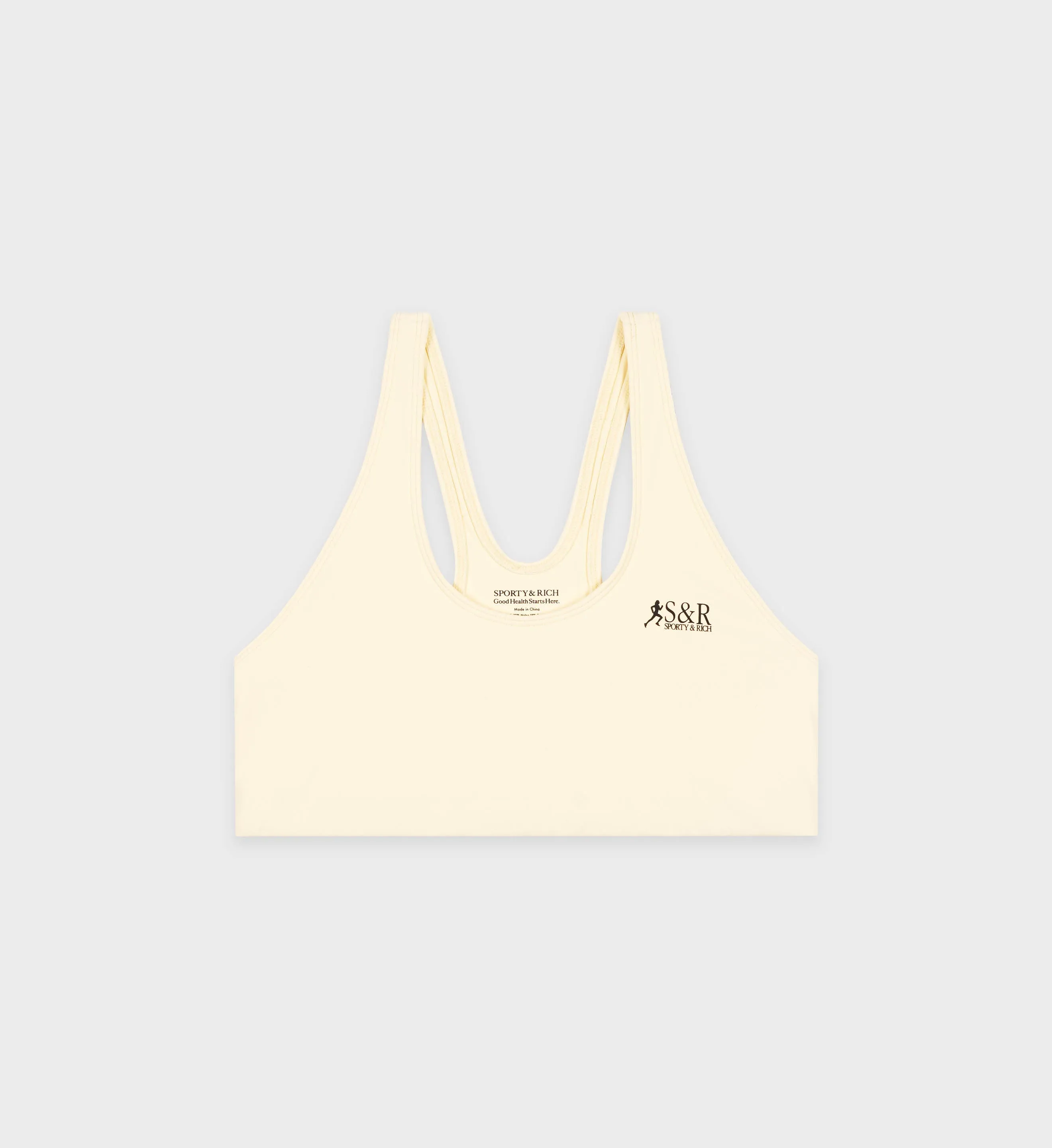 SR Runner Sports Bra - Almond/Black