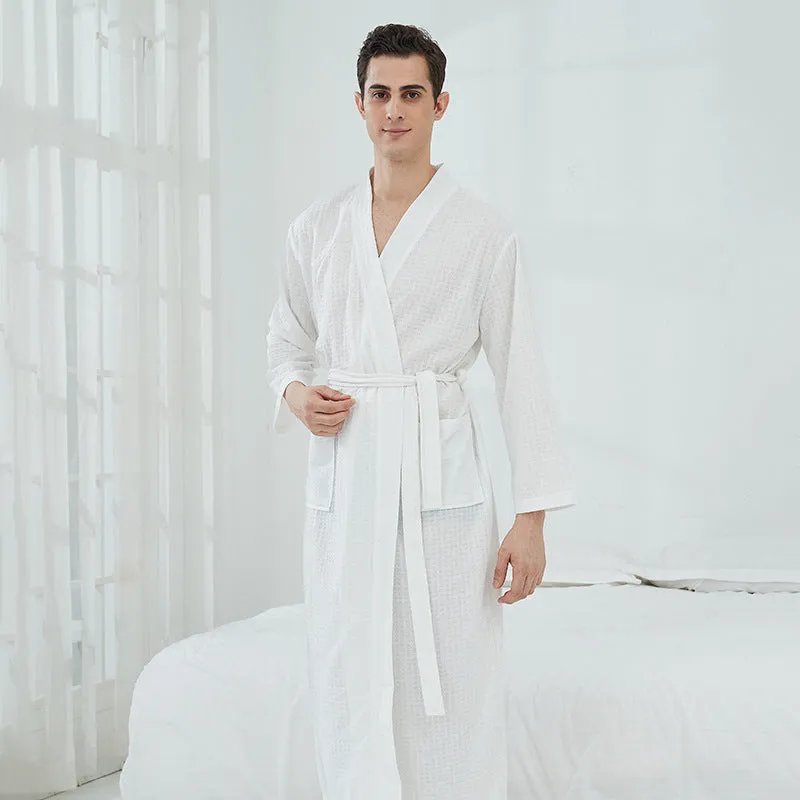 Unisex Couples Matching Mid-Sleeve Robe