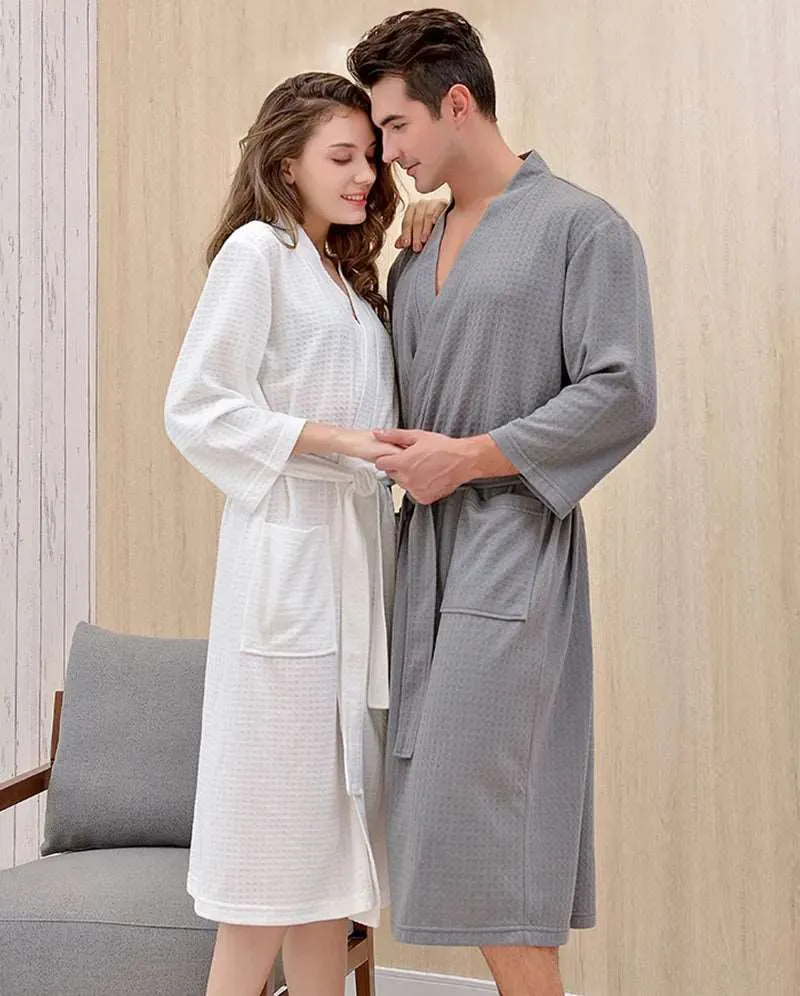 Unisex Couples Matching Mid-Sleeve Robe