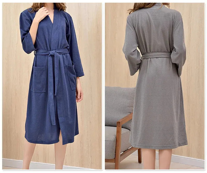 Unisex Couples Matching Mid-Sleeve Robe