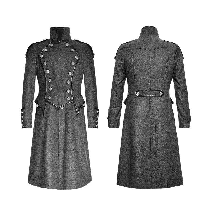 Vintage Long Gothic Trench Coats For Men